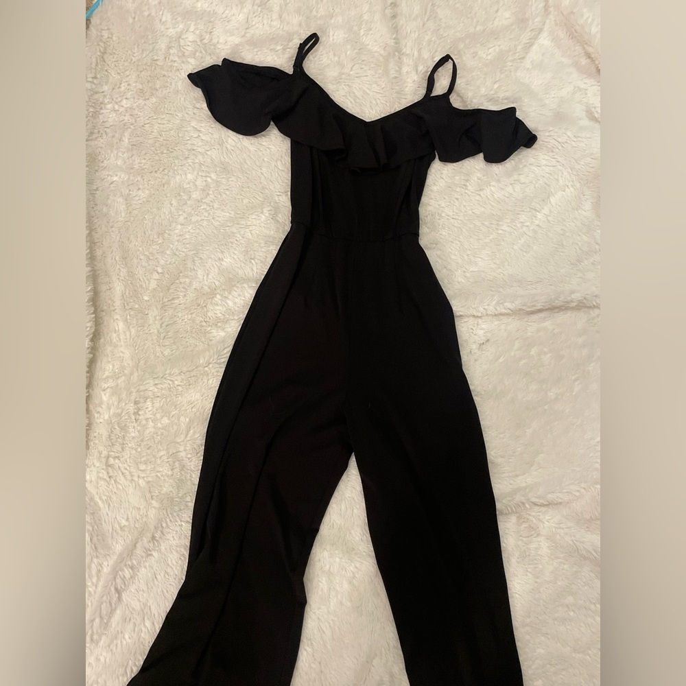 one piece jumper, off the shoulder and absolutely adorable.